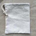 Mini Reusale Natural Wholesale Chanp Bag Drawstring avec une chaîne